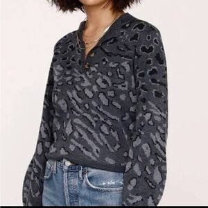 Heartloom Natalia‎ Leopard Print Jacquard Sweater C25